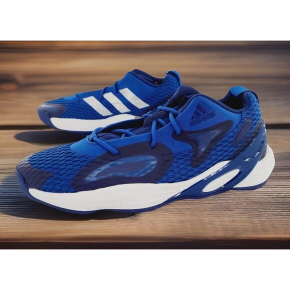 Adidas Rare Royal Blue Exhibit NBA Basketball Shoes Mens Size 12 Fast Ship  NEW